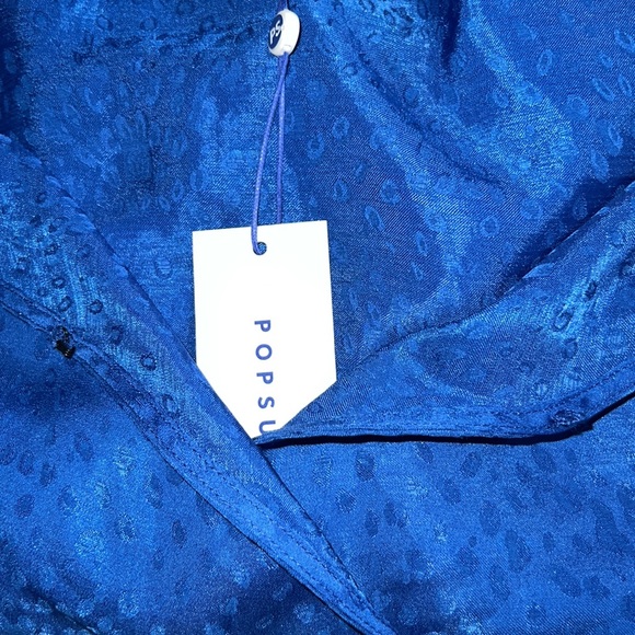 Small Popsugar Blue Patterned Blouse. - Picture 9 of 9